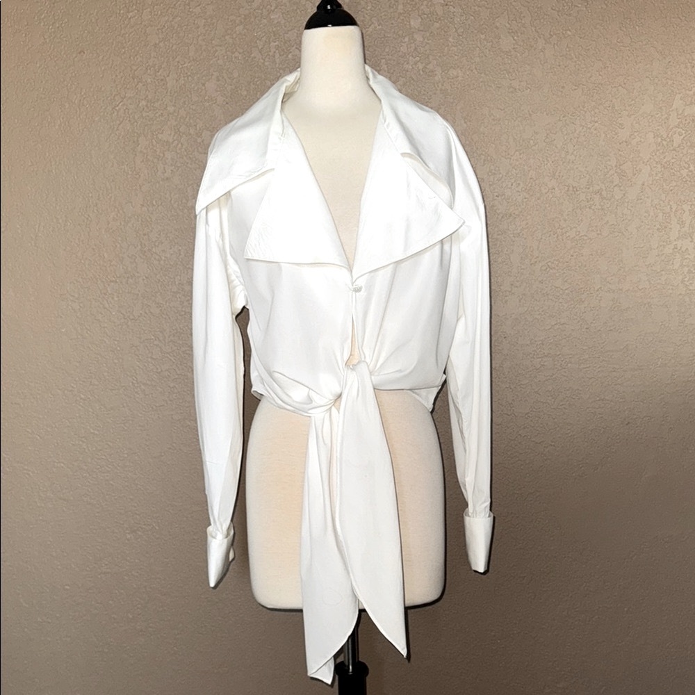 Kenar Studio Tie-Front Blouse